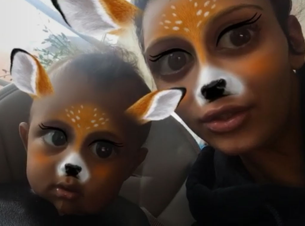 Kim Kardashian And Saint West Have Fun With Snapchat Filters On